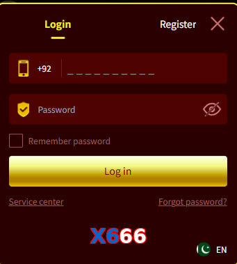 X666 login preview